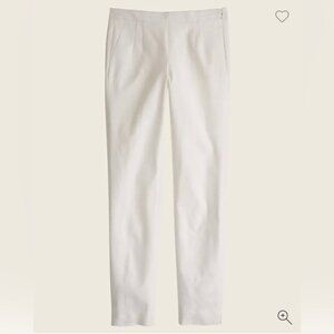 J. Crew Martie Cream Ivory Ankle Cropped Pant Size 6 Bi Stretch NEW NWT